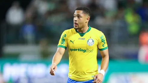 Vitor Roque jogador do Palmeiras durante a partida contra o Sport no Allianz Parque em São Paulo (SP), pelo campeonato Brasileiro A 2025. Foto: Marlon Costa/AGIF