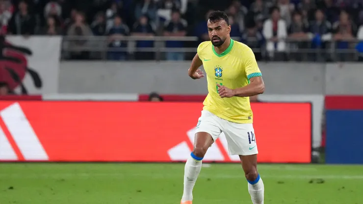 Fabricio Bruno of Brazil in action during the international friendly match between Japan and Brazil at Tokyo Stadium on October 14, 2025 in Chofu, Tokyo, Japan.