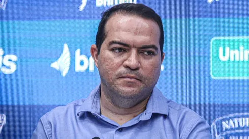 Marcelo Paz durante coletiva no Fortaleza em 2023.