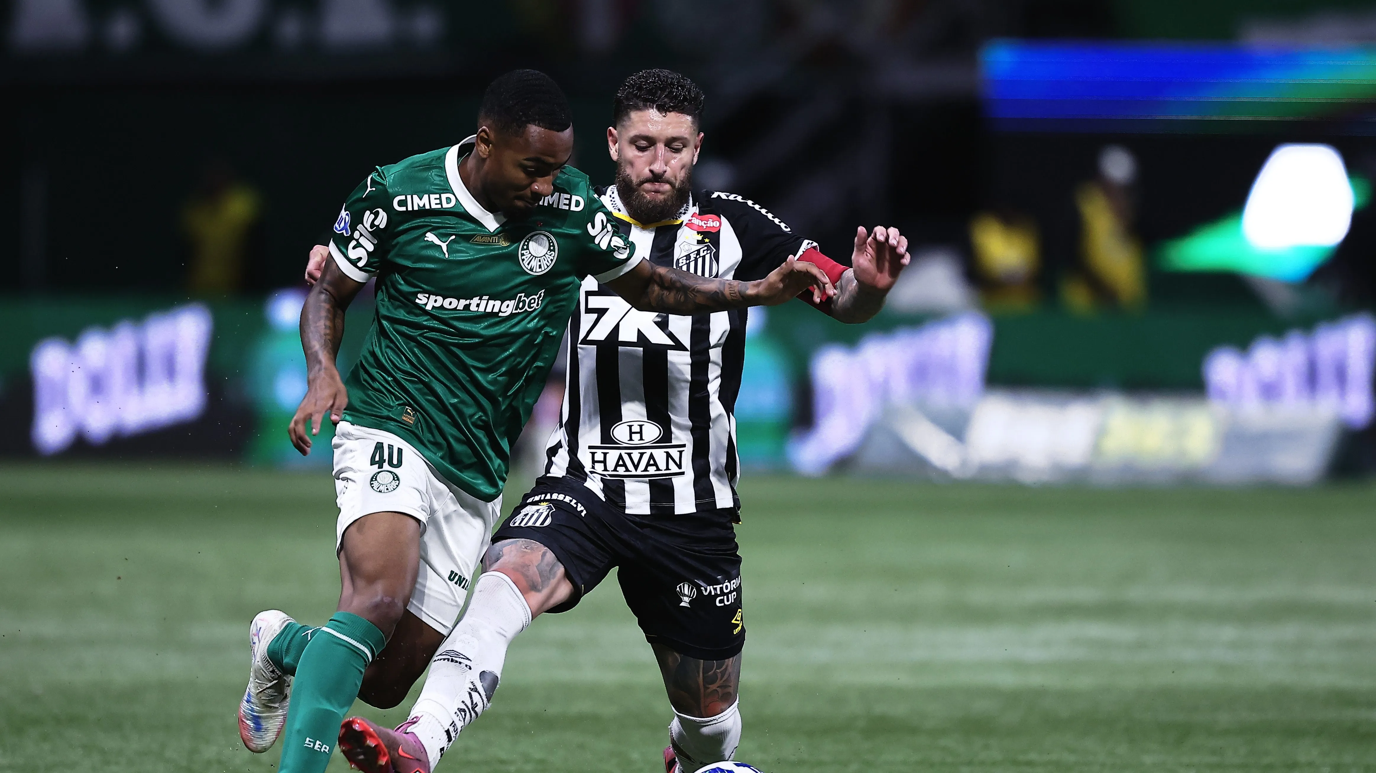 Santos e Palmeiras se enfrentarão no sábado - Foto: Ettore Chiereguini/AGIF.