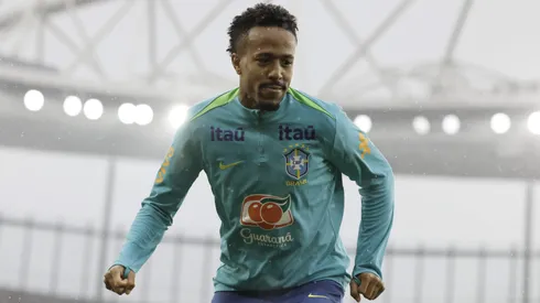 Éder Militão em treino da Seleção Brasileira. Foto: @rafaelribeirorio/CBF