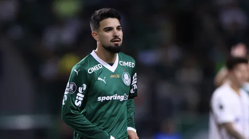 Flaco López jogador do Palmeiras durante partida contra o LDU no estádio Arena Allianz Parque pelo campeonato Copa Libertadores 2025. Foto: Marcello Zambrana/AGIF