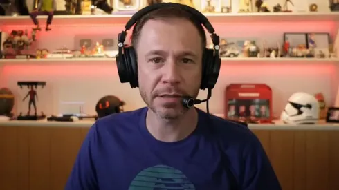 Foto: Reprodução/Youtube/TiaGol - Tiago Leifert crava título do Atlético-MG na Sul-Americana de 2025.