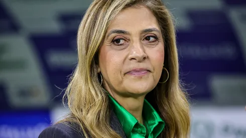 Leila Pereira presidente do Palmeiras antes da partida contra o Santos no estadio Arena Allianz Parque pelo campeonato Brasileiro A 2025. Foto: Fabio Giannelli/AGIF