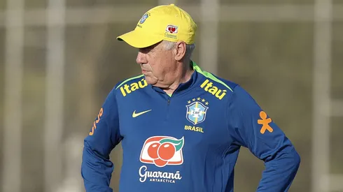 Carlo Ancelotti durante treinamento da Seleção Brasileira.