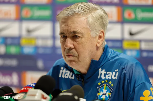 Carlo Ancelotti, técnico da Seleção Brasileira. Foto: Rafael Ribeiro/CBF
