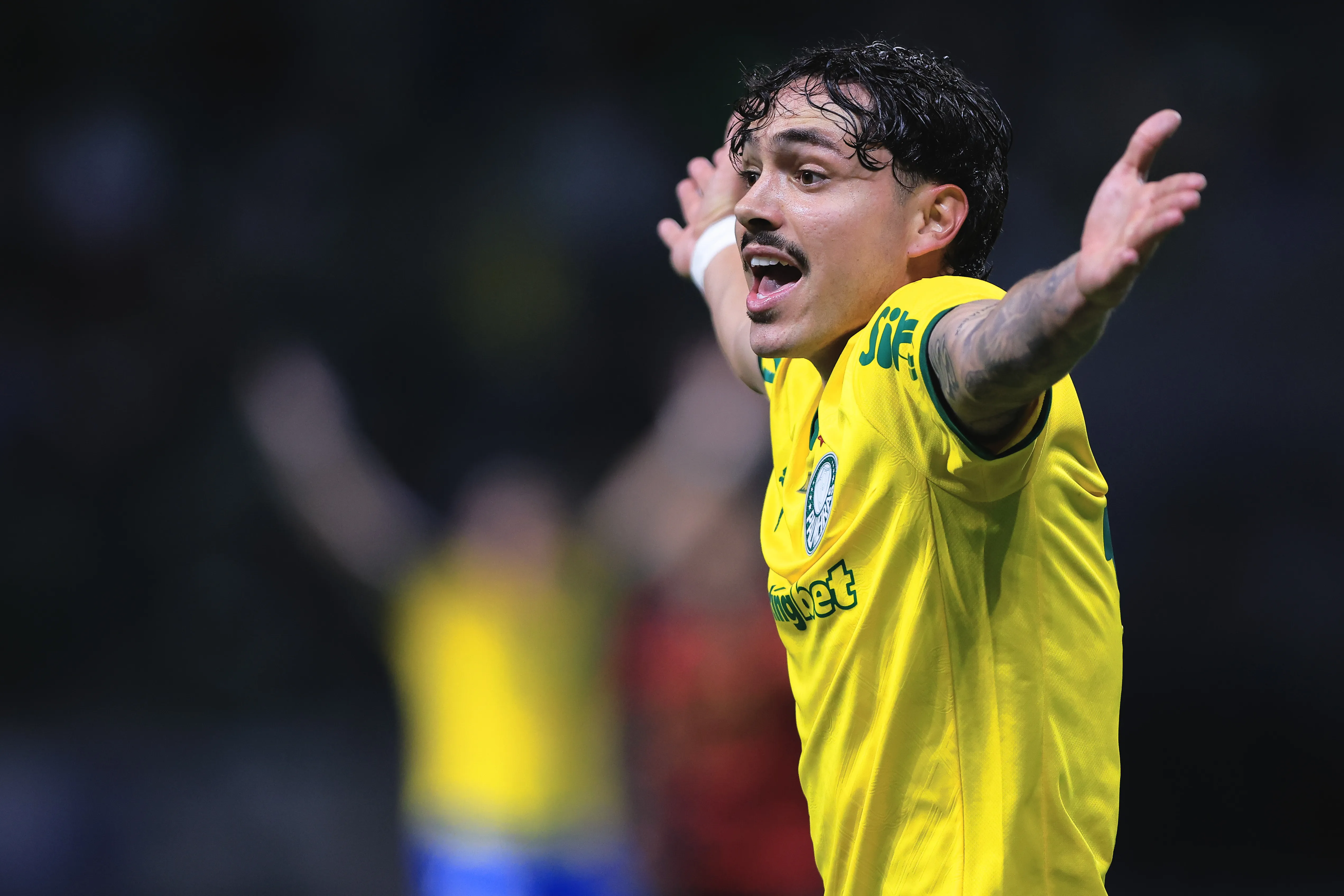 SP – SAO PAULO – 25/08/2025 – BRASILEIRO A 2025, PALMEIRAS X SPORT – Mauricio jogador do Palmeiras durante partida contra o Sport no estadio Arena Allianz Parque pelo campeonato Brasileiro A 2025. Foto: Ettore Chiereguini/AGIF
