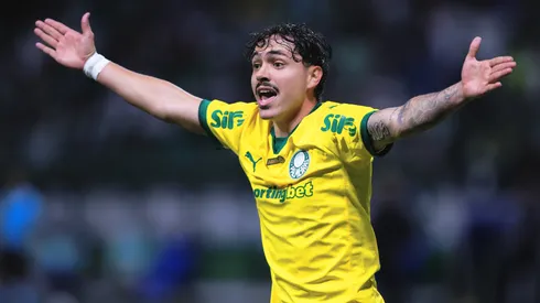 Mauricio jogador do Palmeiras durante partida contra o Sport no estadio Arena Allianz Parque pelo campeonato Brasileiro A 2025.