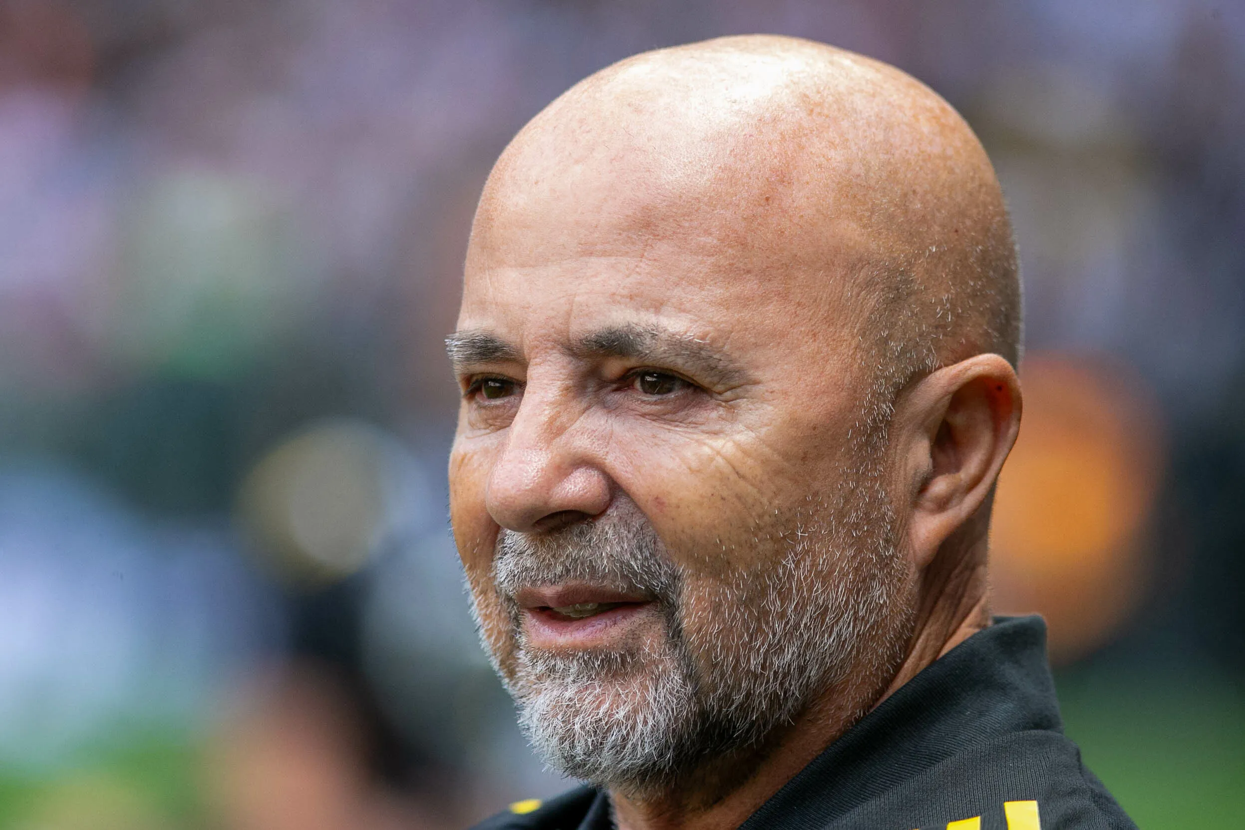 Sampaoli ficou irritado – Foto: Fernando Moreno/AGIF.