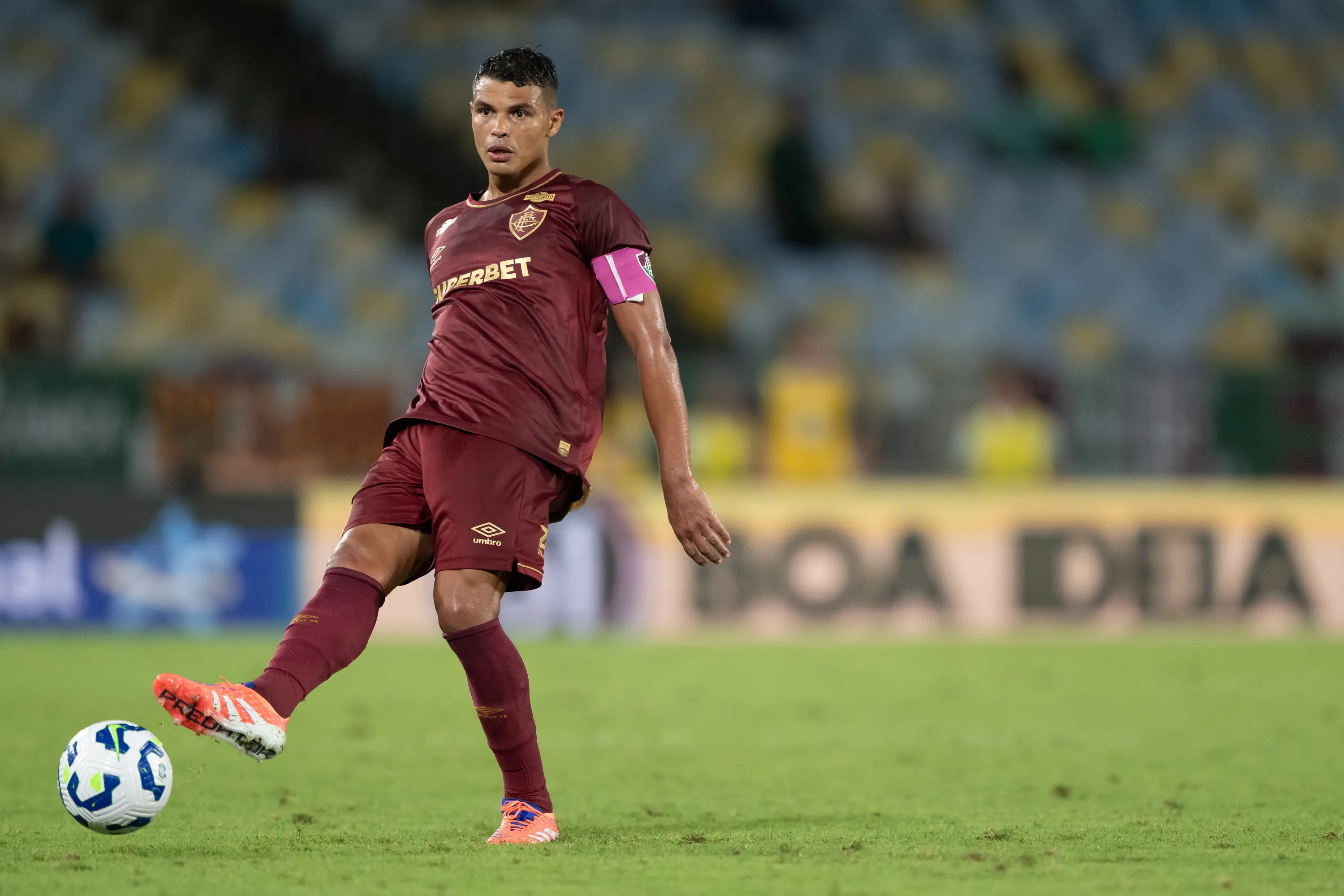 Thiago Silva segue jogando em alto nível pelo Fluminense. Foto: Jorge Rodrigues/AGIF