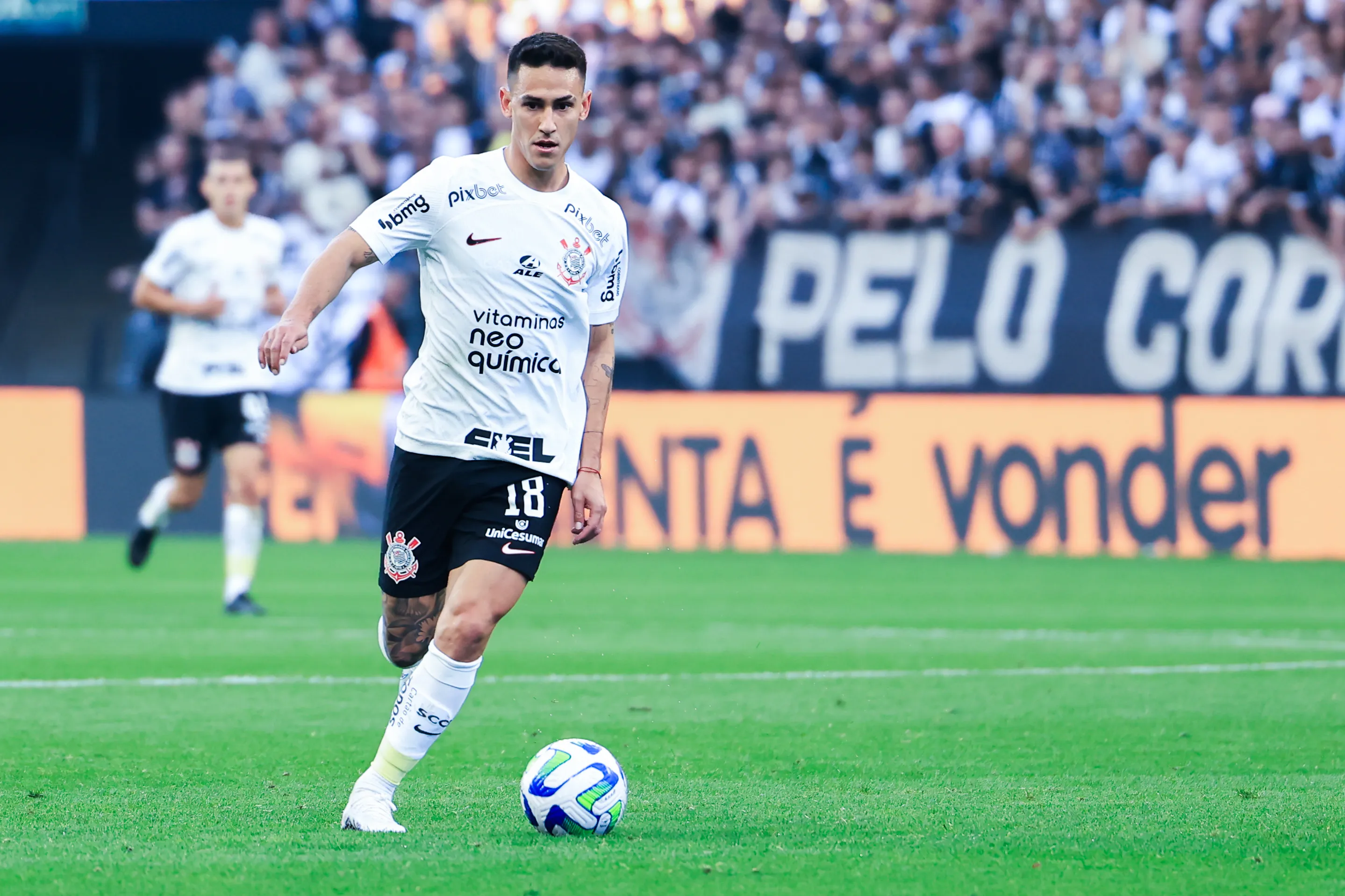 Matías Rojas atuando no Corinthians em 2023 – Foto: Marcello Zambrana/AGIF