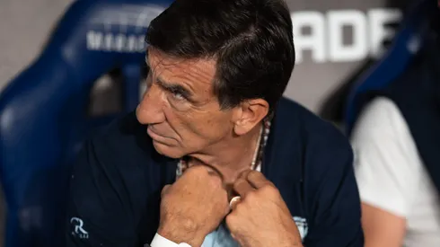 Gustavo Costas técnico do Racing durante partida contra o Flamengo no estádio Maracanã pelo campeonato Copa Libertadores 2025. Foto: Jorge Rodrigues/AGIF