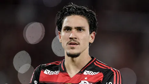 Pedro jogador do Flamengo comemora seu gol durante partida contra o Vitoria no estadio Maracana pelo campeonato Brasileiro A 2025. Foto: Thiago Ribeiro/AGIF