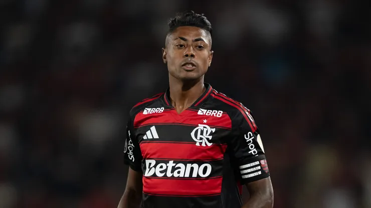 Bruno Henrique jogador do Flamengo durante partida contra o Estudiantes no estadio Maracana pelo campeonato Copa Libertadores 2025. Foto: Jorge Rodrigues/AGIF