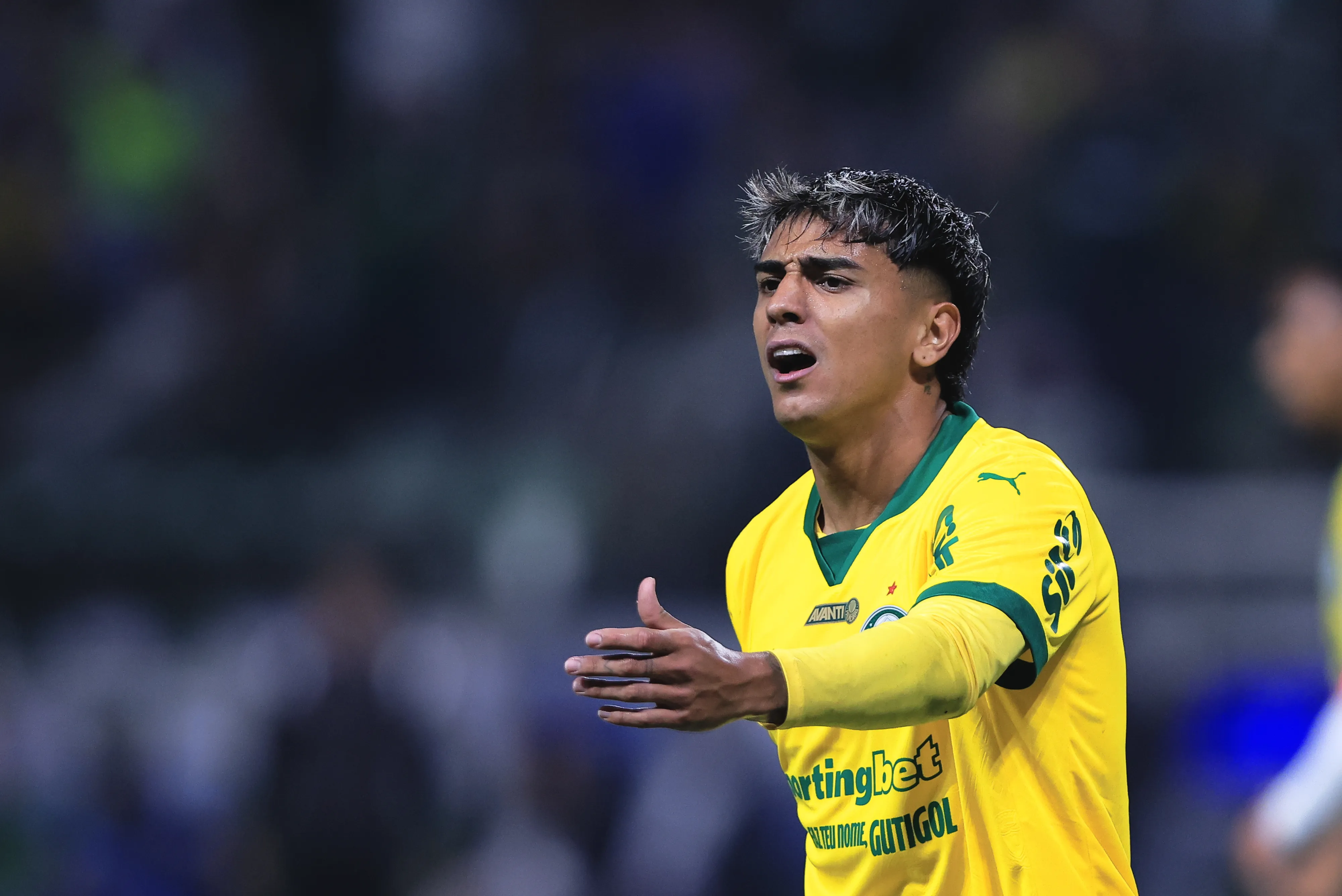 SP – SAO PAULO – 20/09/2025 – BRASILEIRO A 2025, PALMEIRAS X FORTALEZA – Facundo Torres jogador do Palmeiras durante partida contra o Fortaleza no estadio Arena Allianz Parque pelo campeonato Brasileiro A 2025. Foto: Ettore Chiereguini/AGIF