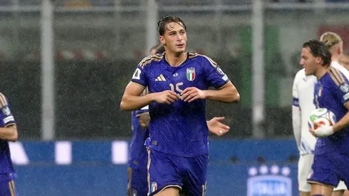 Pio Esposito pela Seleção Italiana. (Photo by Marco Luzzani/Getty Images)