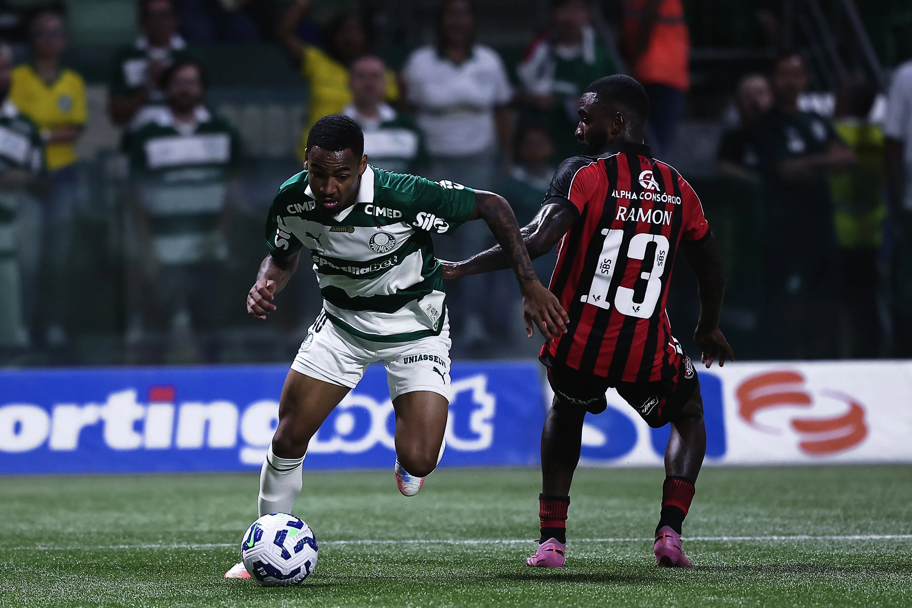 Palmeiras fez uma péssima partida contra o Vitória – Foto: Ettore Chiereguini/AGIF.