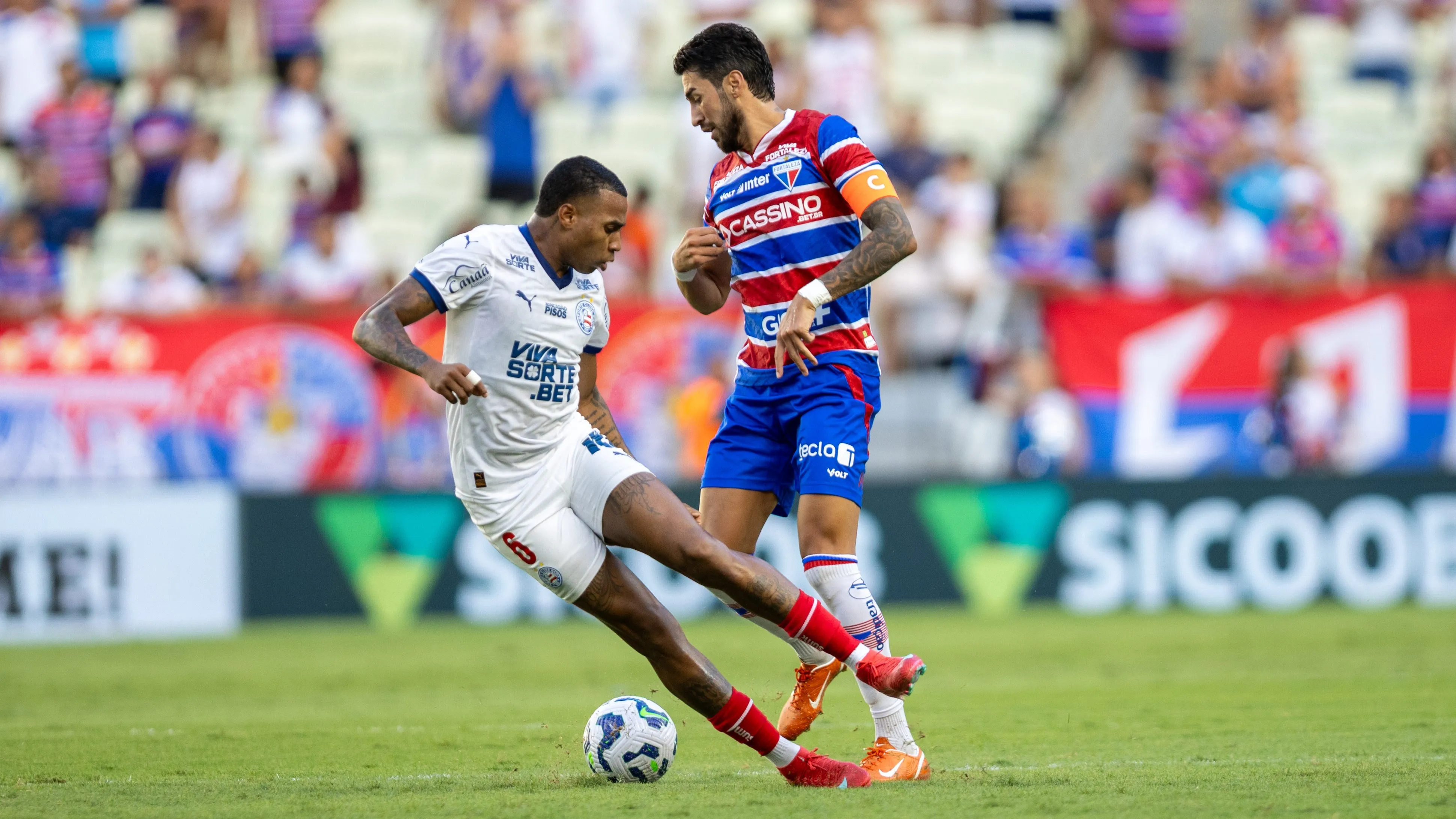 Bahia x Fortaleza se enfrentam pelo Braisleirão. Foto: Baggio Rodrigues/AGIF