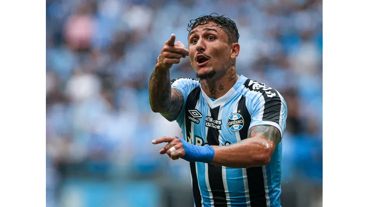 Vina jogador do Gremio durante partida contra o Ypiranga no estadio Arena do Gremio pelo campeonato Gaucho 2023.