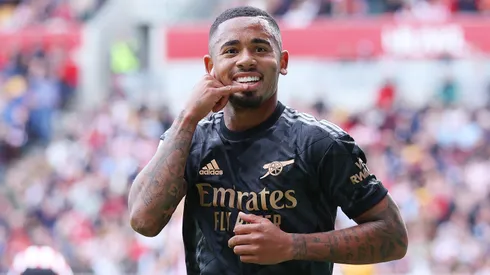 Gabriel Jesus em campo pelo Arsenal. (Photo by Richard Heathcote/Getty Images)