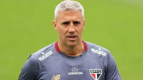 Crespo durante treinamento do São Paulo.