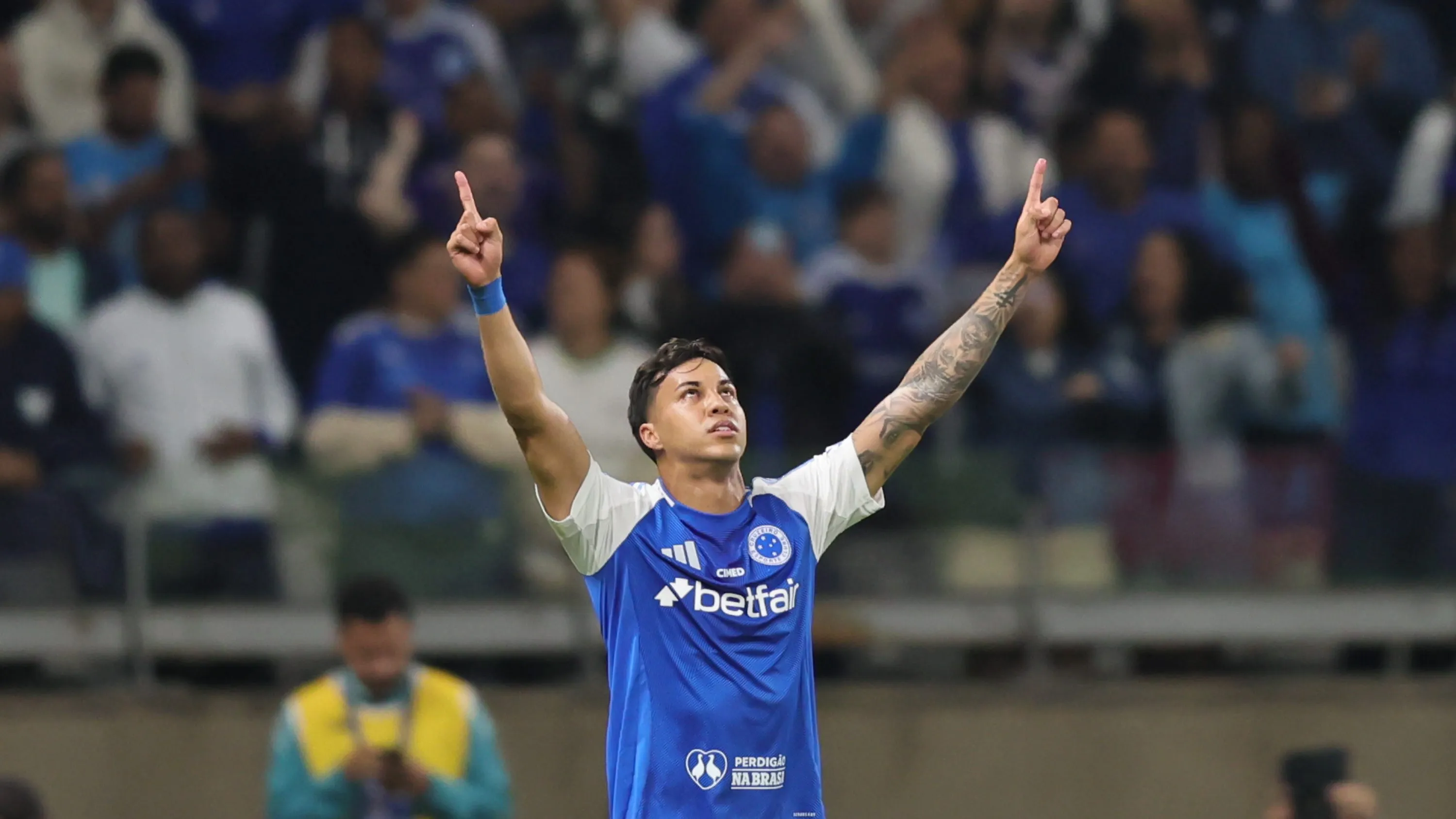 Kaio Jorge, artilheiro do Cruzeiro em 2025. Foto: Gilson Lobo/AGIF