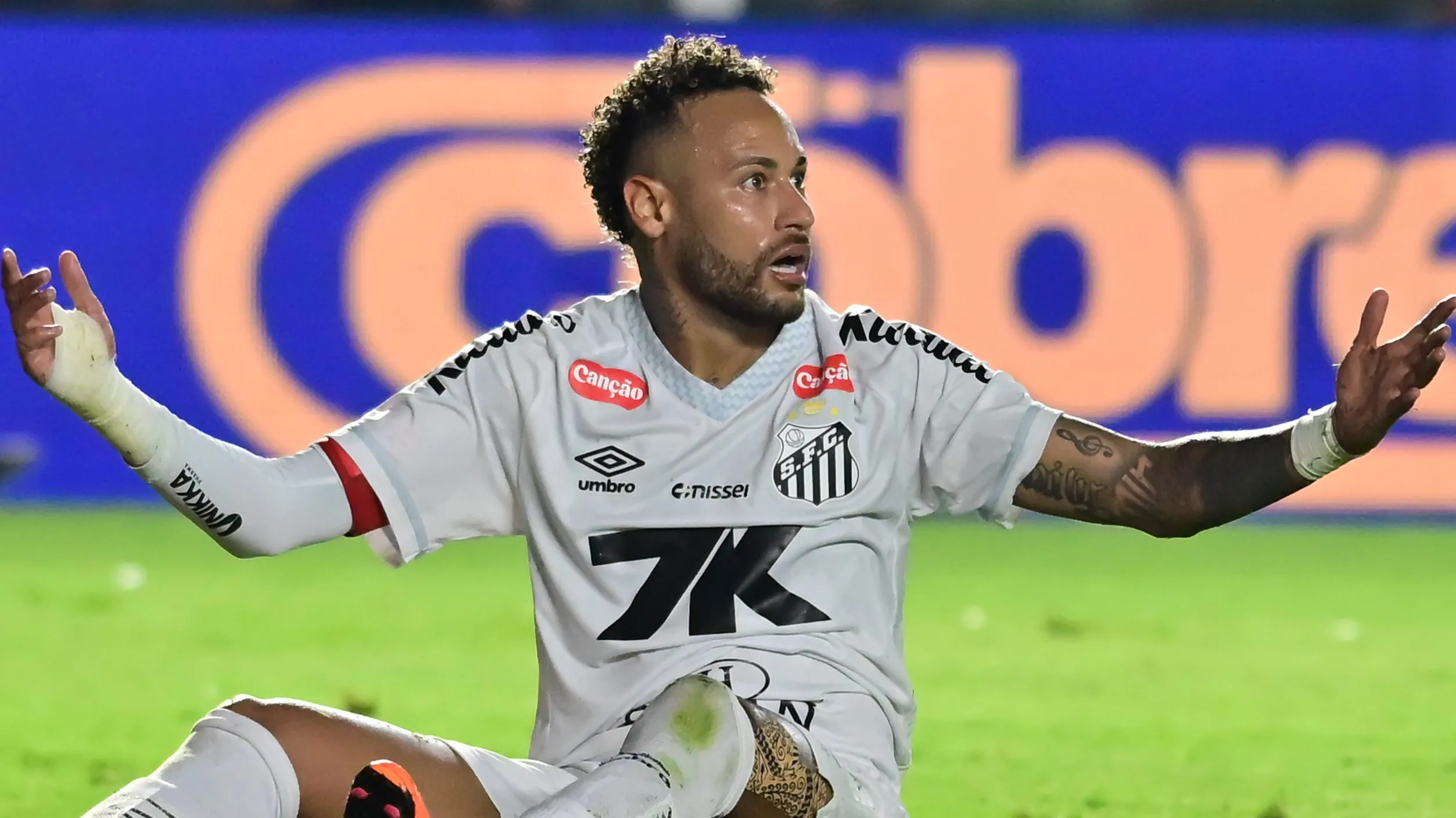 Neymar, jogador do Santos. Foto: Jota Erre/AGIF