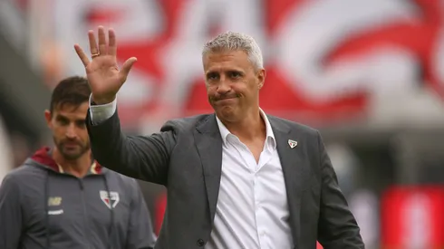 Hernan Crespo tecnico do Sao Paulo durante partida contra o Juventude no estadio Vila Belmiro pelo campeonato Brasileiro A 2025. Foto: Mauricio De Souza/AGIF