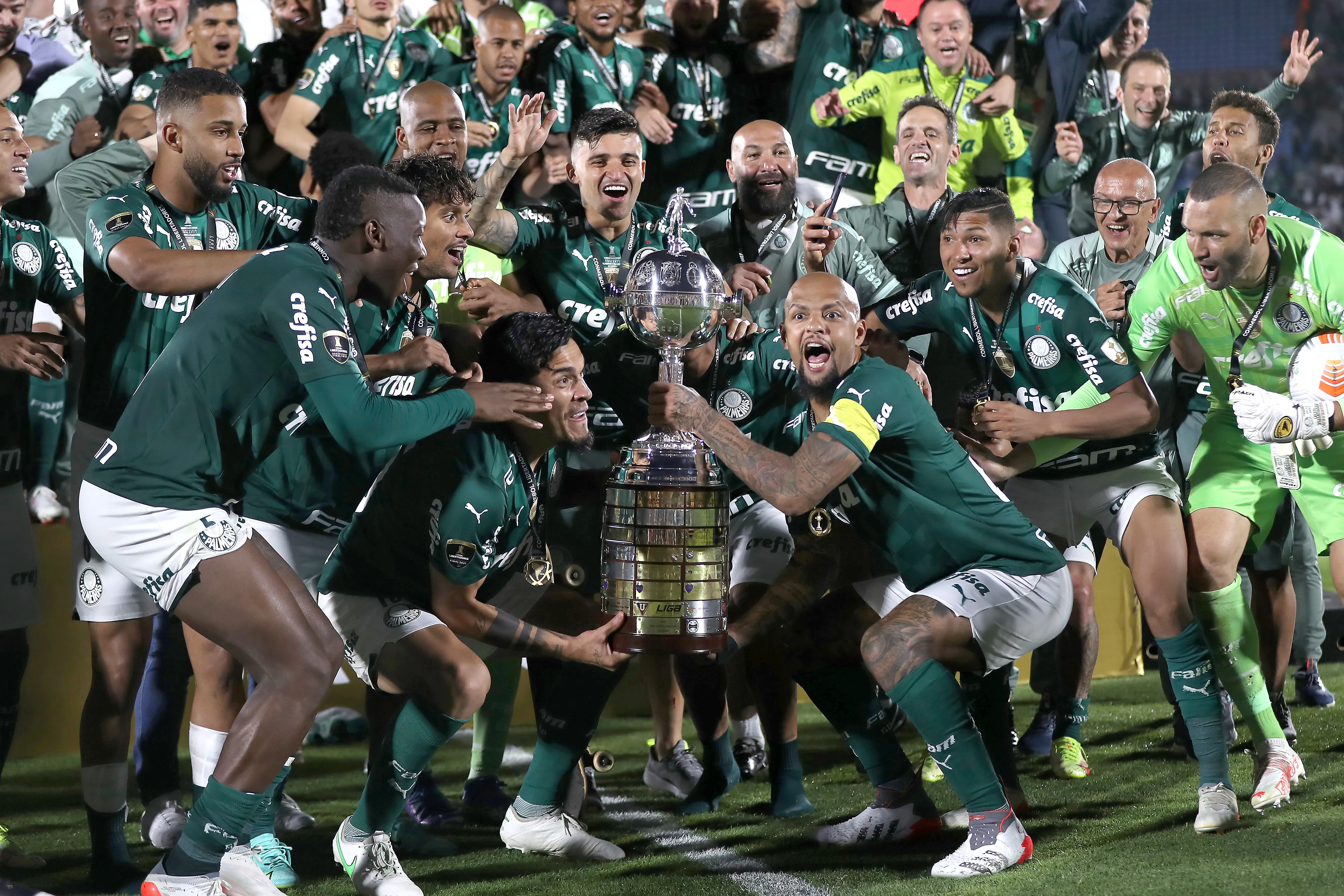 Felipe Melo foi campeão da Libertadores pelo Palmeiras. (Photo by Buda Mendes/Getty Images)