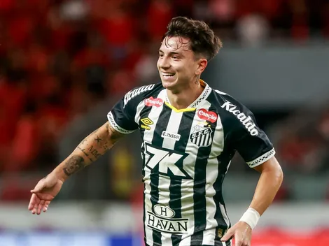 Torcida do Santos exalta Barreal após golaço em empate com o Internacional