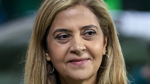 Leila Pereira presidente do Palmeiras antes de partida contra o Ceara no estadio Arena Allianz Parque pelo campeonato Copa Do Brasil 2025. Foto: Fabio Giannelli/AGIF