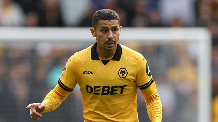 Andre of Wolves in action during the Premier League match between Wolverhampton Wanderers and Brighton & Hove Albion at Molineux on October 05, 2025 in Wolverhampton, England. (Photo by Richard Heathcote/Getty Images)