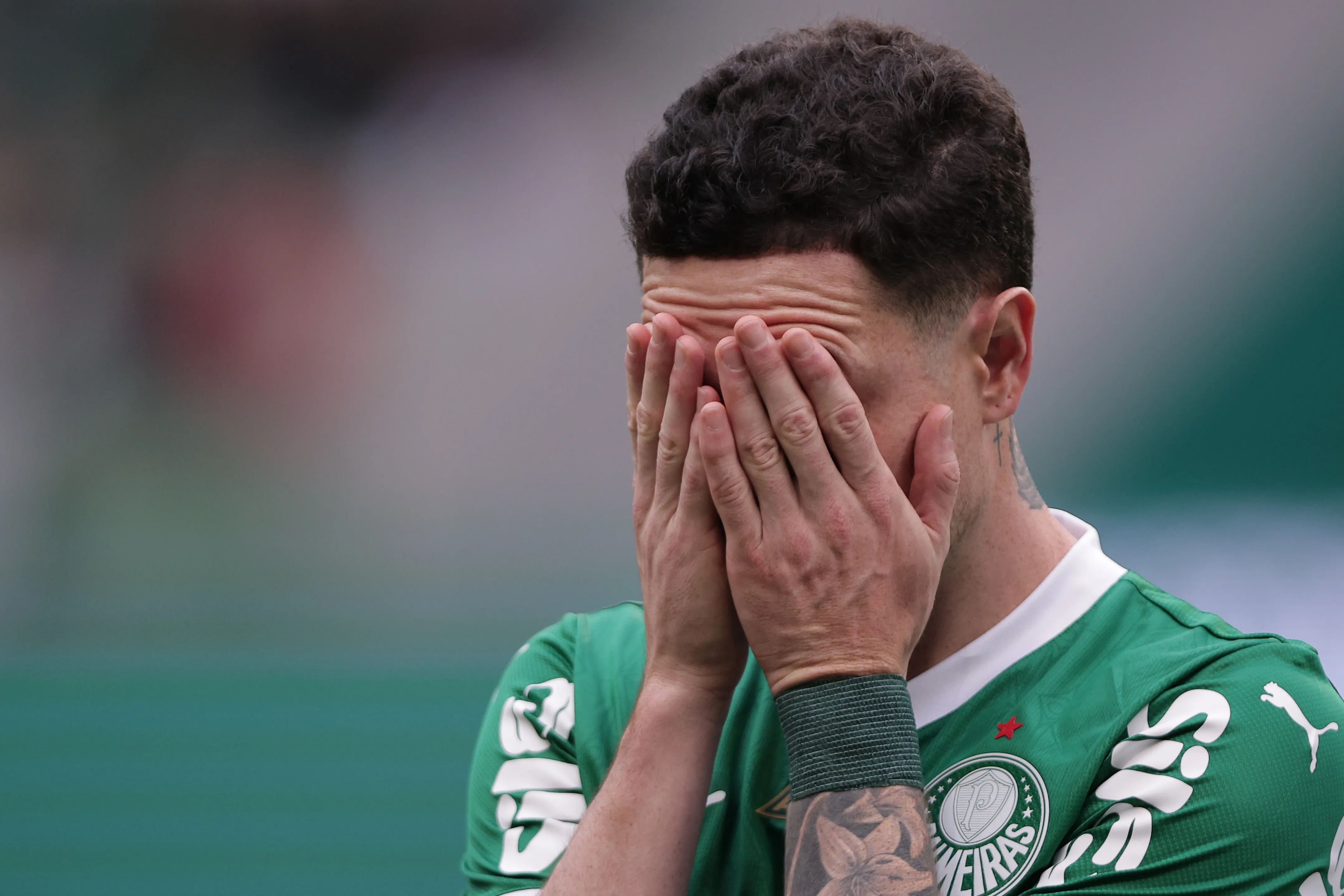 Anibal Moreno jogador do Palmeiras durante partida contra o Ceara no estadio Arena Allianz Parque pelo campeonato Brasileiro A 2025. Foto: Ettore Chiereguini/AGIF