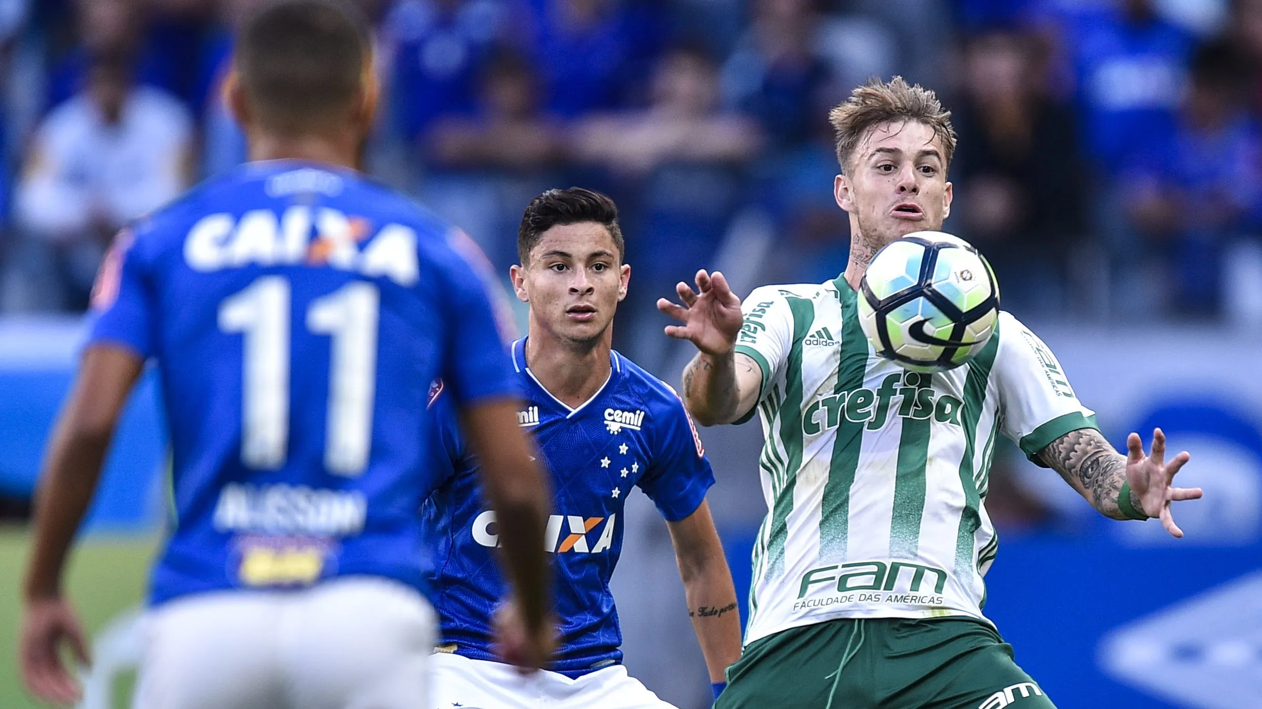 Róger Guedes em campo pelo Palmeiras. (Photo by Pedro Vilela/Getty Images)