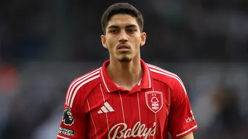 Jair Cunha during the Premier League match between Newcastle United and Nottingham Forest at St James' Park on October 05, 2025 in Newcastle upon Tyne, England. (Photo by George Wood/Getty Images)