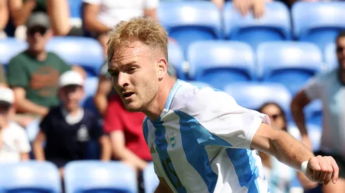 Luciano Gondou pela seleção argentina nos Jogos Olímpicos de Paris. Foto: Claudio Villa/Getty Images