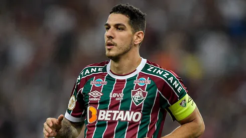 RJ – RIO DE JANEIRO – 13/05/2023 – BRASILEIRO A 2023, FLUMINENSE X CUIABA – Nino jogador do Fluminense comemora seu gol durante partida contra o Cuiaba no estadio Maracana pelo campeonato BRASILEIRO A 2023. Foto: Thiago Ribeiro/AGIF
