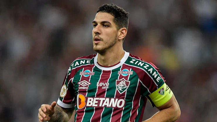 RJ - RIO DE JANEIRO - 13/05/2023 - BRASILEIRO A 2023, FLUMINENSE X CUIABA - Nino jogador do Fluminense comemora seu gol durante partida contra o Cuiaba no estadio Maracana pelo campeonato BRASILEIRO A 2023. Foto: Thiago Ribeiro/AGIF