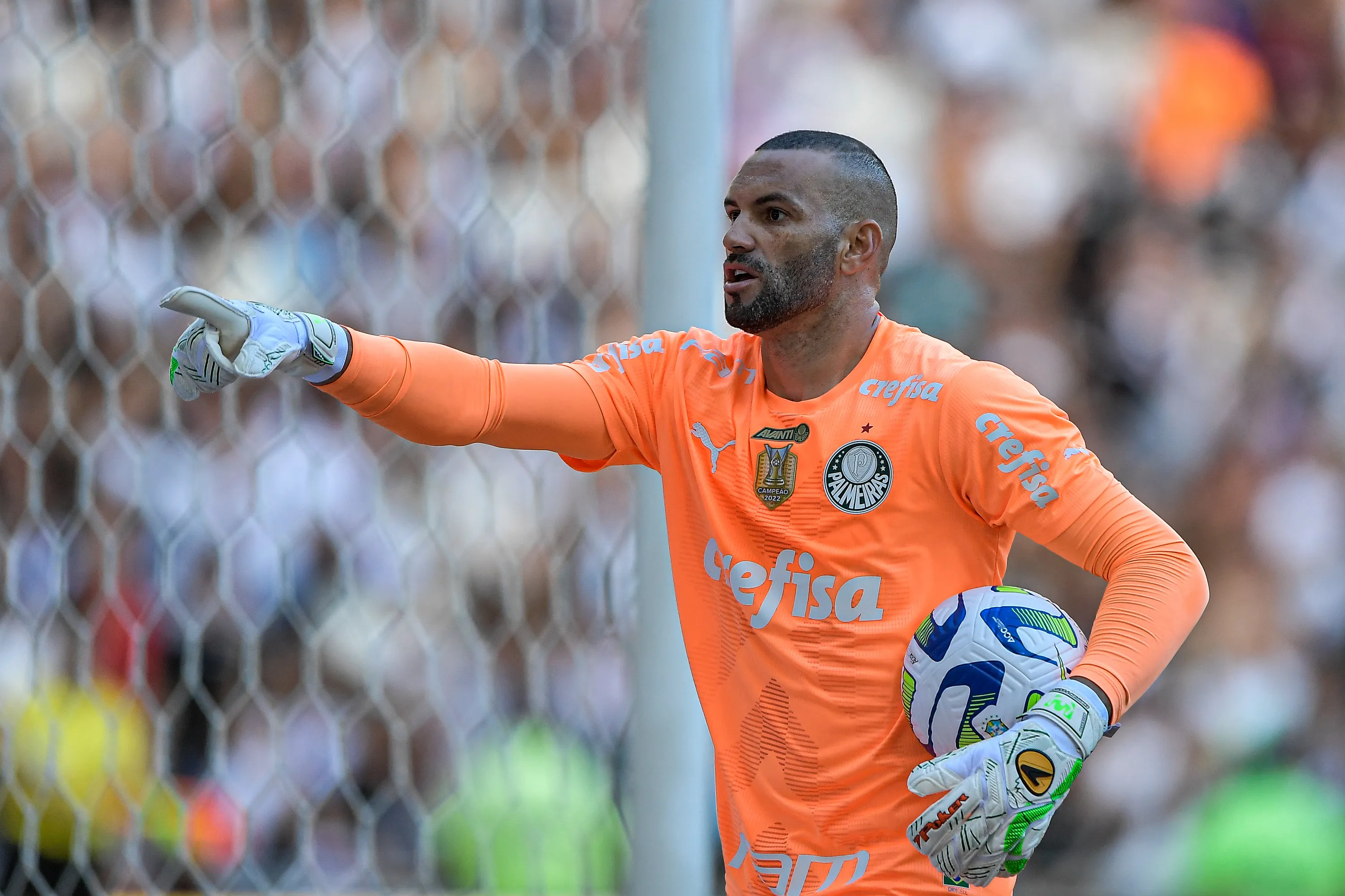 RJ – RIO DE JANEIRO – 23/04/2023 – BRASILEIRO A 2023, VASCO X PALMEIRAS – Weverton goleiro do Palmeiras durante partida contra o Vasco no estadio Maracana pelo campeonato BRASILEIRO A 2023. Foto: Thiago Ribeiro/AGIF