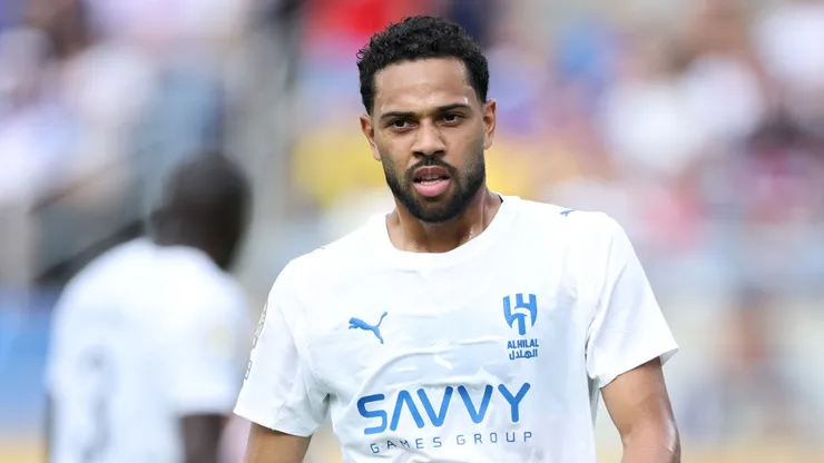 ORLANDO, FLORIDA - JULY 04: Renan Lodi #6 of Al Hilal reacts during the FIFA Club World Cup 2025 quarter final match between Fluminense FC and Al Hilal at Camping World Stadium on July 04, 2025 in Orlando, Florida. (Photo by Alex Grimm/Getty Images)