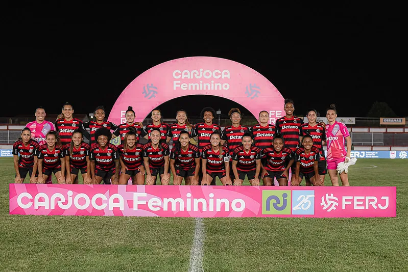 Elenco do Flamengo que disputou o Cariocão Feminino 2025 - Foto: Paula Reis/Flamengo