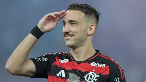 Leo Ortiz jogador do Flamengo durante partida contra o Bahia no estadio Maracana pelo campeonato Brasileiro A 2025.