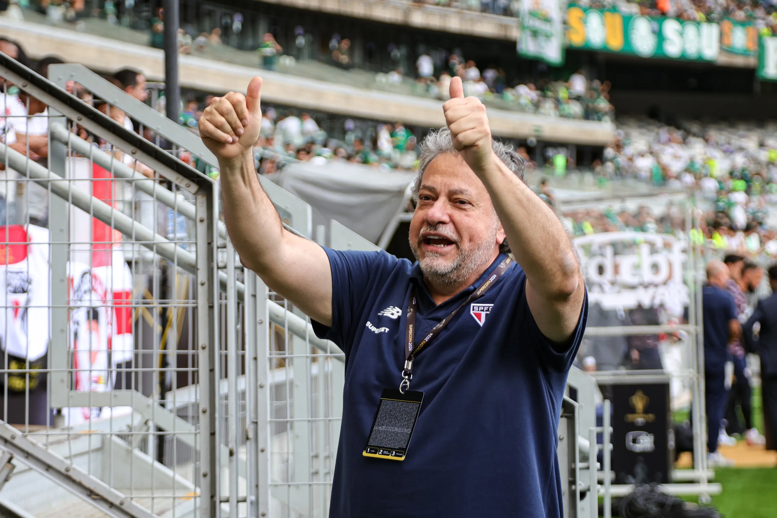 Julio Casares Presidente do Sao Paulo durante partida contra o Palmeiras no estadio Mineirao pelo campeonato Supercopa 2024. Foto: Gilson Lobo/AGIF