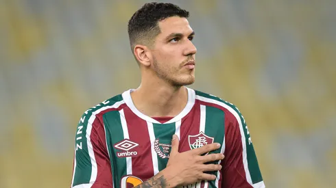 Nino jogador do Fluminense durante partida contra o Vila Nova-GO no estadio Maracana pelo campeonato Copa do Brasil 2022.