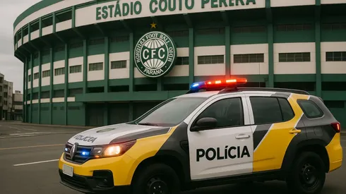 Torcedor do Coritiba morre após ser baleado nos arredores do Couto Pereira. Foto: Imagem gerada por Inteligência Artificial