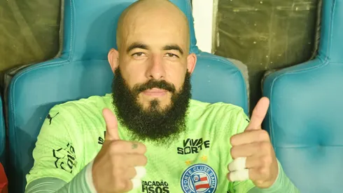Danilo Fernandes, jogador do Bahia, durante partida contra o Ceara no estadio Fonte Nova pelo campeonato Copa Do Nordeste 2025. Foto: Walmir Cirne/AGIF