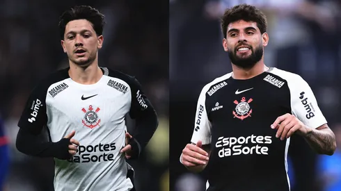 Rodrigo Garro e Yuri Alberto do Corinthians. Foto: Ettore Chiereguini/AGIF
