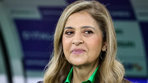 Leila Pereira presidente do Palmeiras antes da partida contra o Santos no estadio Arena Allianz Parque pelo campeonato Brasileiro A 2025. Foto: Fabio Giannelli/AGIF