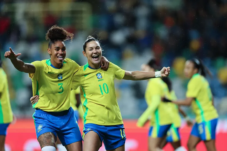Gabi Zanotti, craque do Corinthians, foi a autora do primeiro gol da Seleção Brasileira Feminina contra Portugal - Foto: Lívia Villas Boas/CBF