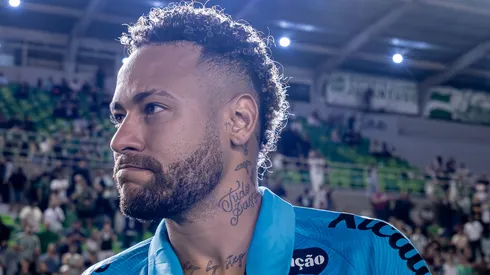 Neymar durante jogo contra o Juventude. Foto: Léo piva/ Santos FC